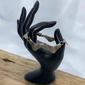 Vintage HOB Mexico sterling silver bracelet V shape LINKS 31 GRAMS